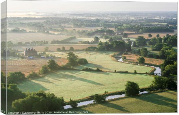 View of the Kent Countryside Canvas Print by Diane Griffiths