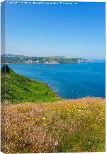  Runswick Bay Summer Canvas Print by Peter Jordan