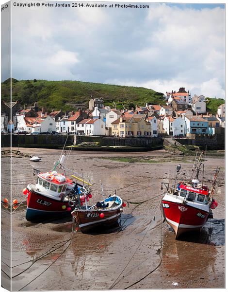  Staithes Harbour 3 Canvas Print by Peter Jordan