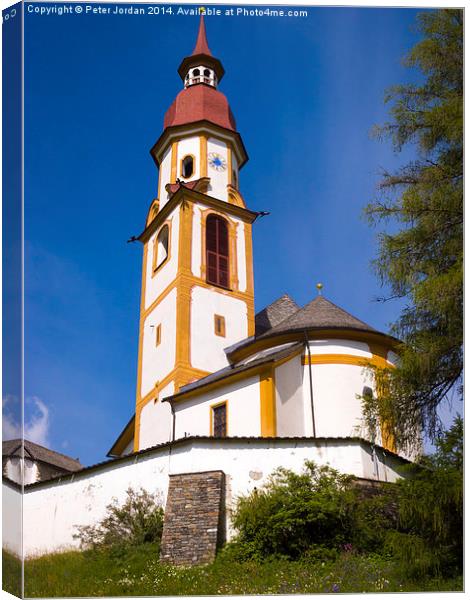  Alpine Church 3 Canvas Print by Peter Jordan