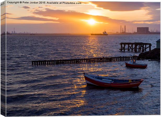  Gunpowder Hole Sunset 1 Canvas Print by Peter Jordan