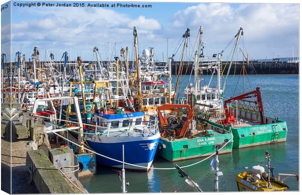  Scarborough Fishing Boats 2 Canvas Print by Peter Jordan