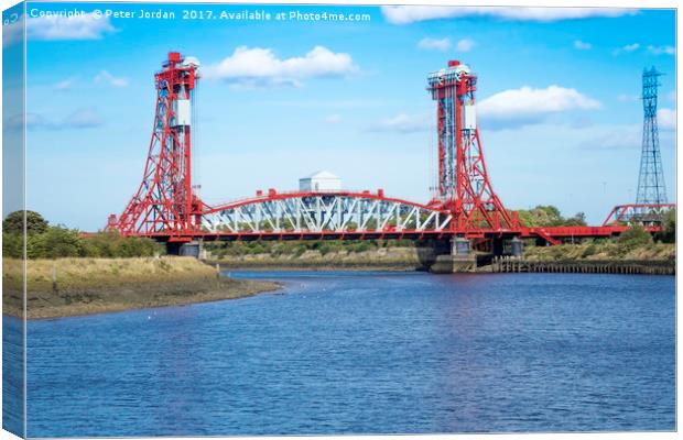 Newport road Bridge over the River Tees Middlesbro Canvas Print by Peter Jordan