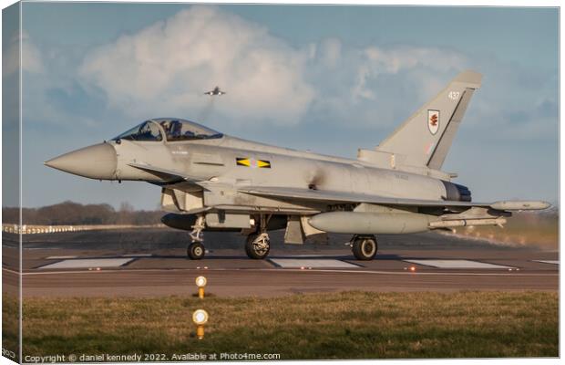 Eurofighter Typhoon side on Canvas Print by daniel kennedy