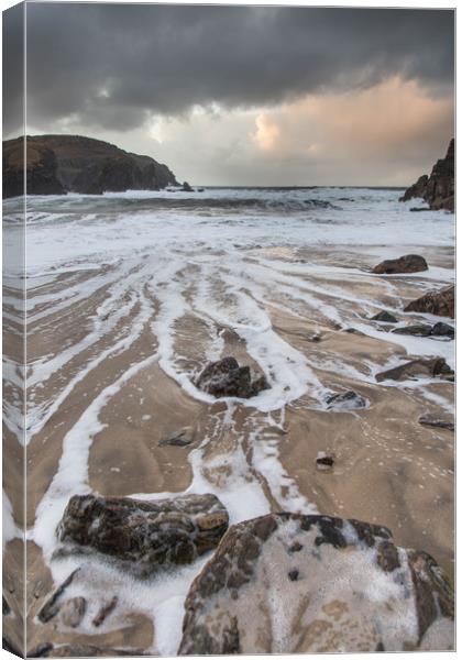 Stormy day on the shore Canvas Print by Fiona McRae
