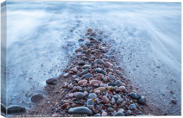 Pebbles in the storm  Canvas Print by Fiona McRae