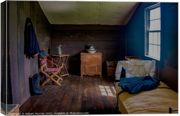 General Grant's Cabin Bedroom. Canvas Print by Robert Murray