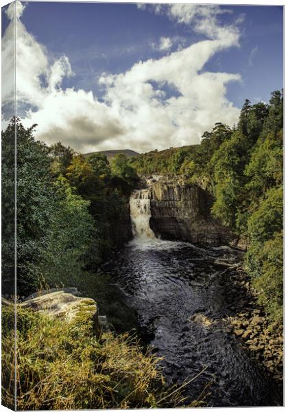 High Force Waterfall, Teesdale. Canvas Print by Robert Murray