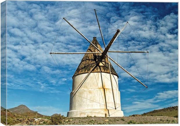 Spanish windmill Canvas Print by Robert Murray