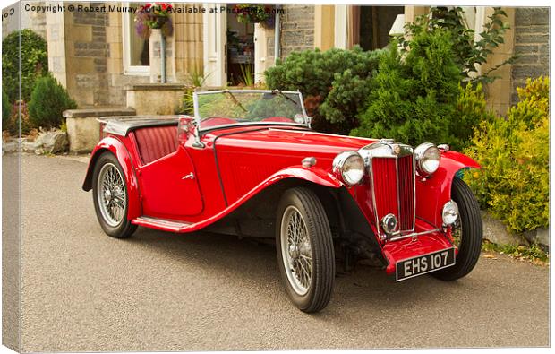  Red Roadster Canvas Print by Robert Murray