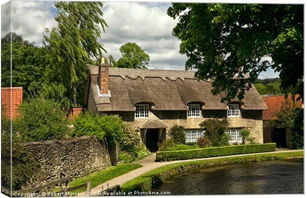 English Thatched House Canvas Print by Robert Murray