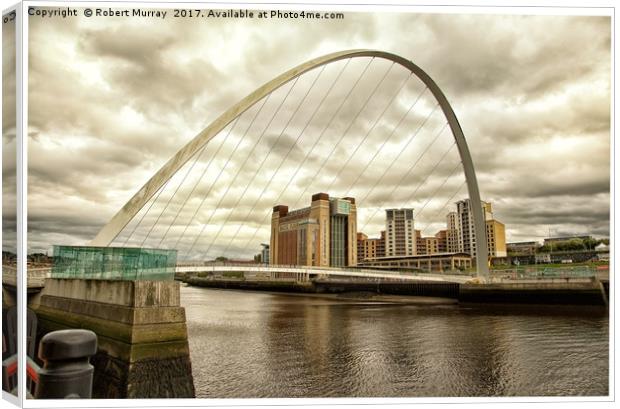 The Millenium Bridge - Newcastle Canvas Print by Robert Murray