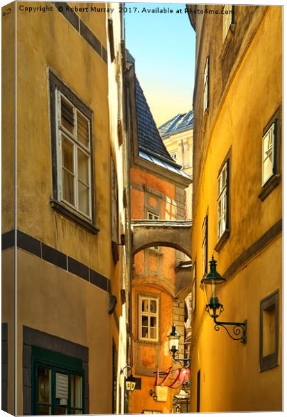  Alley in Vienna Canvas Print by Robert Murray