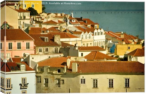 Lisbon Rooftops Canvas Print by Robert Murray