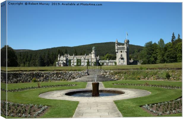 Balmoral Castle from the Castle gardens Canvas Print by Robert Murray