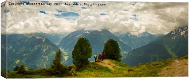 Walking in the Austrian Tyrol Canvas Print by Robert Murray