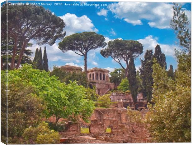 The Roman Forum Canvas Print by Robert Murray