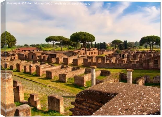 Ostia Antica, Rome. Canvas Print by Robert Murray