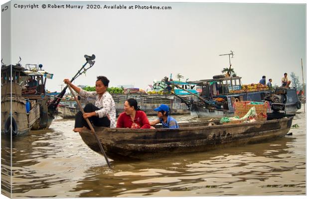 Life on the Mekong Delta Canvas Print by Robert Murray