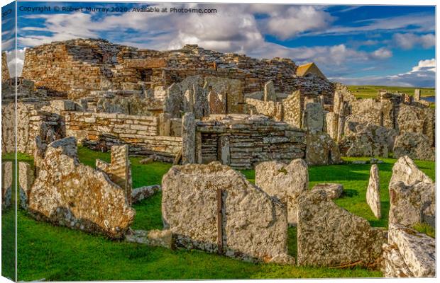 The Broch of Gurness, Orkney. Canvas Print by Robert Murray