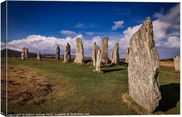 Callanish Stones on Isle of Lewis Canvas Print by Robert Murray