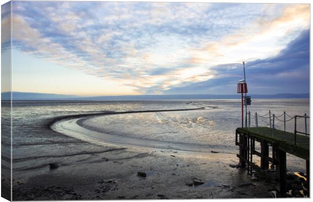 Dusk at West Kirby Canvas Print by Andy Heap