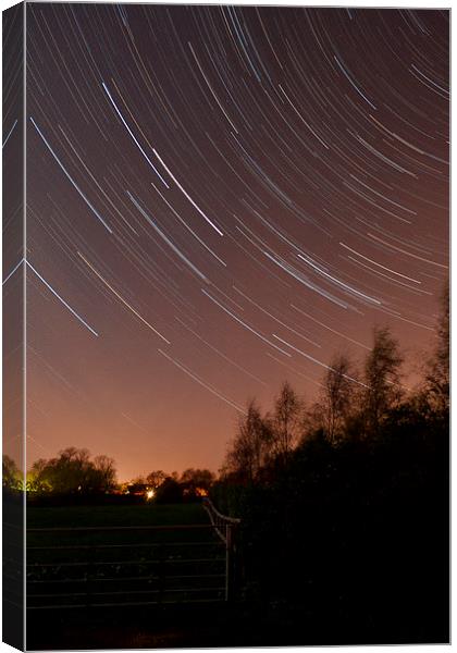 Star Trail Dorchester on Thames Canvas Print by Andy Heap