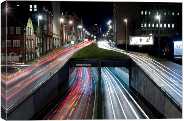 Queensway Tunnel at Night Canvas Print by Andy Heap