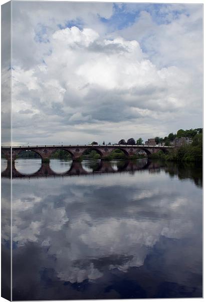 Reflections in the Tay Canvas Print by Andy Heap