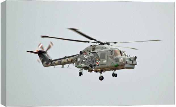 Royal Navy Lynx Helicopter Canvas Print by Andy Heap