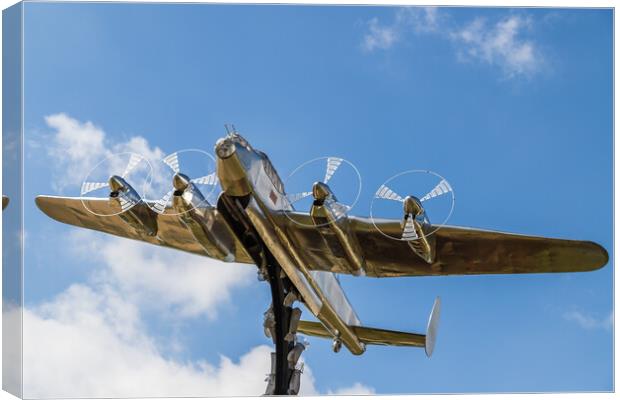 Lancaster bomber statue Canvas Print by Jason Wells