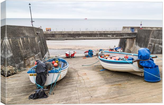 Fishing boats on the slipway at Sheringham Canvas Print by Jason Wells