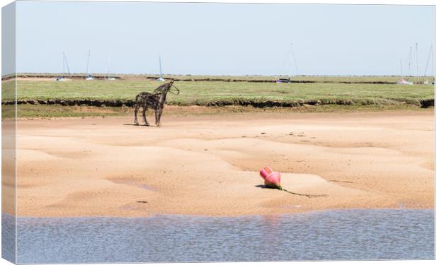 Horse sculpture at Wells next the Sea Canvas Print by Jason Wells