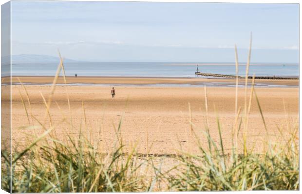 Iron Men on Crosby beach Canvas Print by Jason Wells