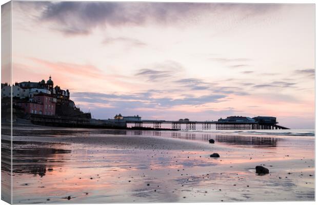 Reflections of Cromer pier Canvas Print by Jason Wells