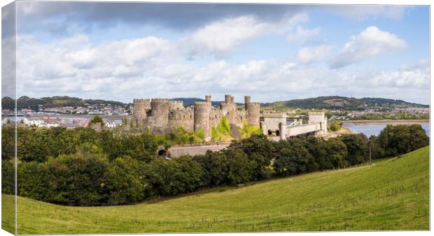 Conwy Castle panorama Canvas Print by Jason Wells