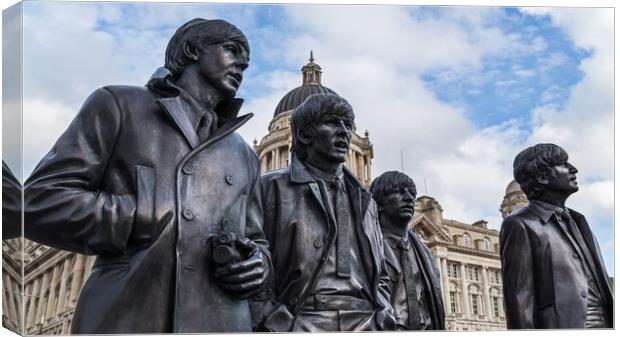 The Beatles statue Canvas Print by Jason Wells