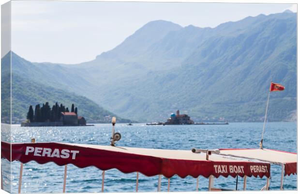 Tourist boat in Perast Canvas Print by Jason Wells