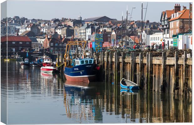 Fishing boats in Scarborough Canvas Print by Jason Wells