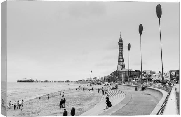Dart sculptures on the Blackpool skyline Canvas Print by Jason Wells