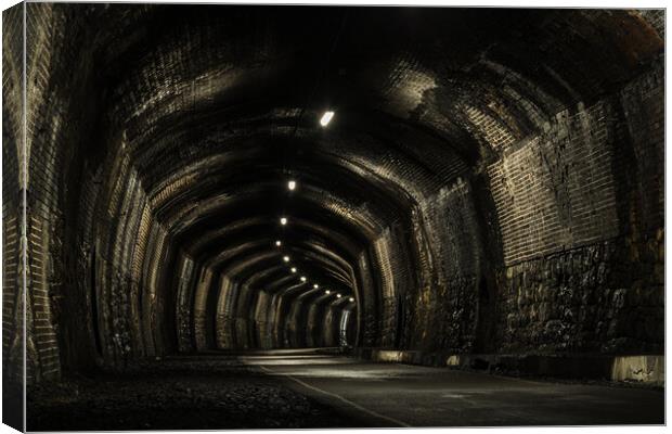 Inside Cressbrook Tunnel Canvas Print by Jason Wells