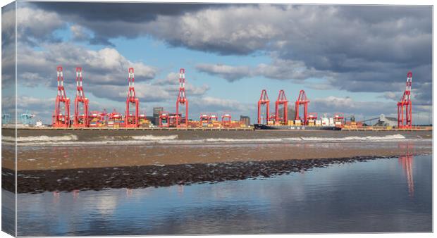 Reflections of Liverpool Dock Canvas Print by Jason Wells