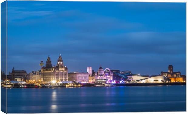 Fairground on the Liverpool waterfront Canvas Print by Jason Wells