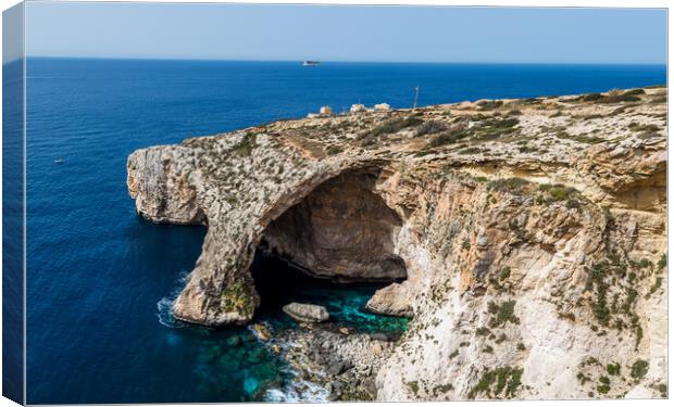 Blue Grotto cavern Canvas Print by Jason Wells