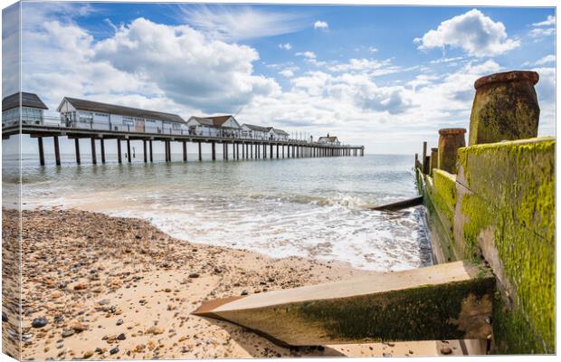 Southwold Pier and seascape Canvas Print by Jason Wells