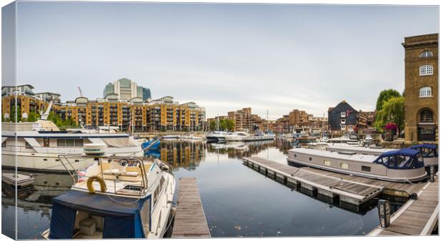 St Katharine Docks Marina Canvas Print by Jason Wells