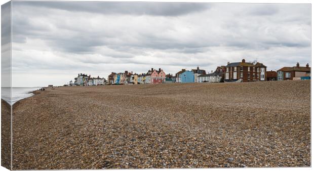 Aldeburgh seafront over the shingle Canvas Print by Jason Wells