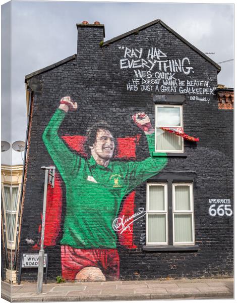 Ray Clemence mural Canvas Print by Jason Wells