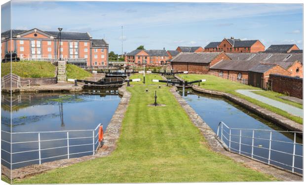 Ellesmere Port Canal locks Canvas Print by Jason Wells