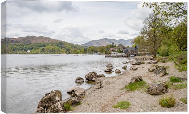 Rolling hills surrounding Lake Windermere Canvas Print by Jason Wells